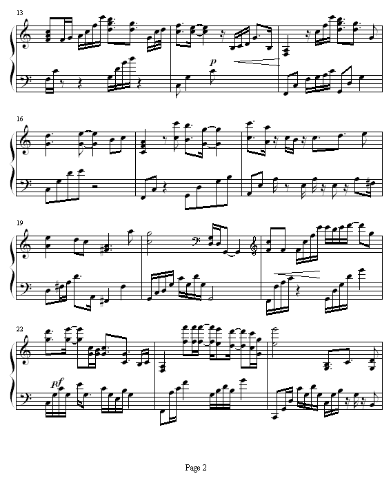 保护色-终极一班-钢琴谱(钢琴曲)-终极一班2