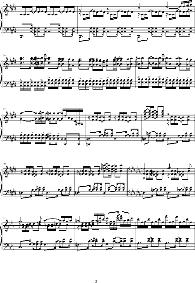 孤月华章(月行者)-钢琴谱(钢琴曲)-乐侠3
