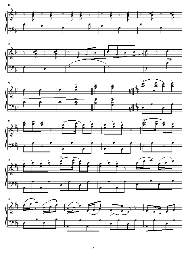 庆翻身-钢琴谱(钢琴曲)-中国名曲4