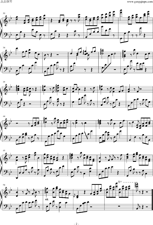 人约黄昏后-钢琴谱(钢琴曲)-邓丽君2