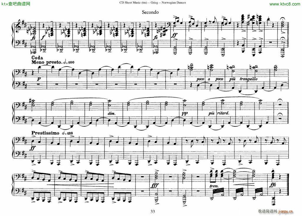 Grieg Norwegian Dance Op 35 1 4 Duet33