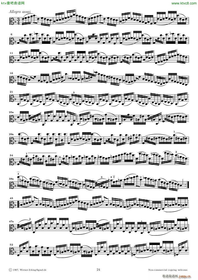 Bach JS BWV 1005 Sonata for Solo Violin in C24