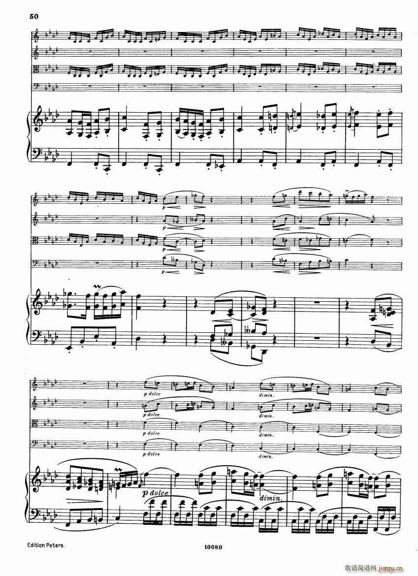 Brahms op 34 Piano Quintet f minor score 二8