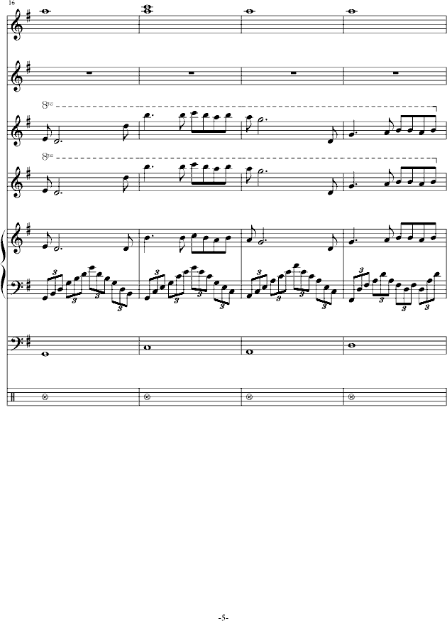 随风而逝-钢琴谱(钢琴曲)-沈盼哲5