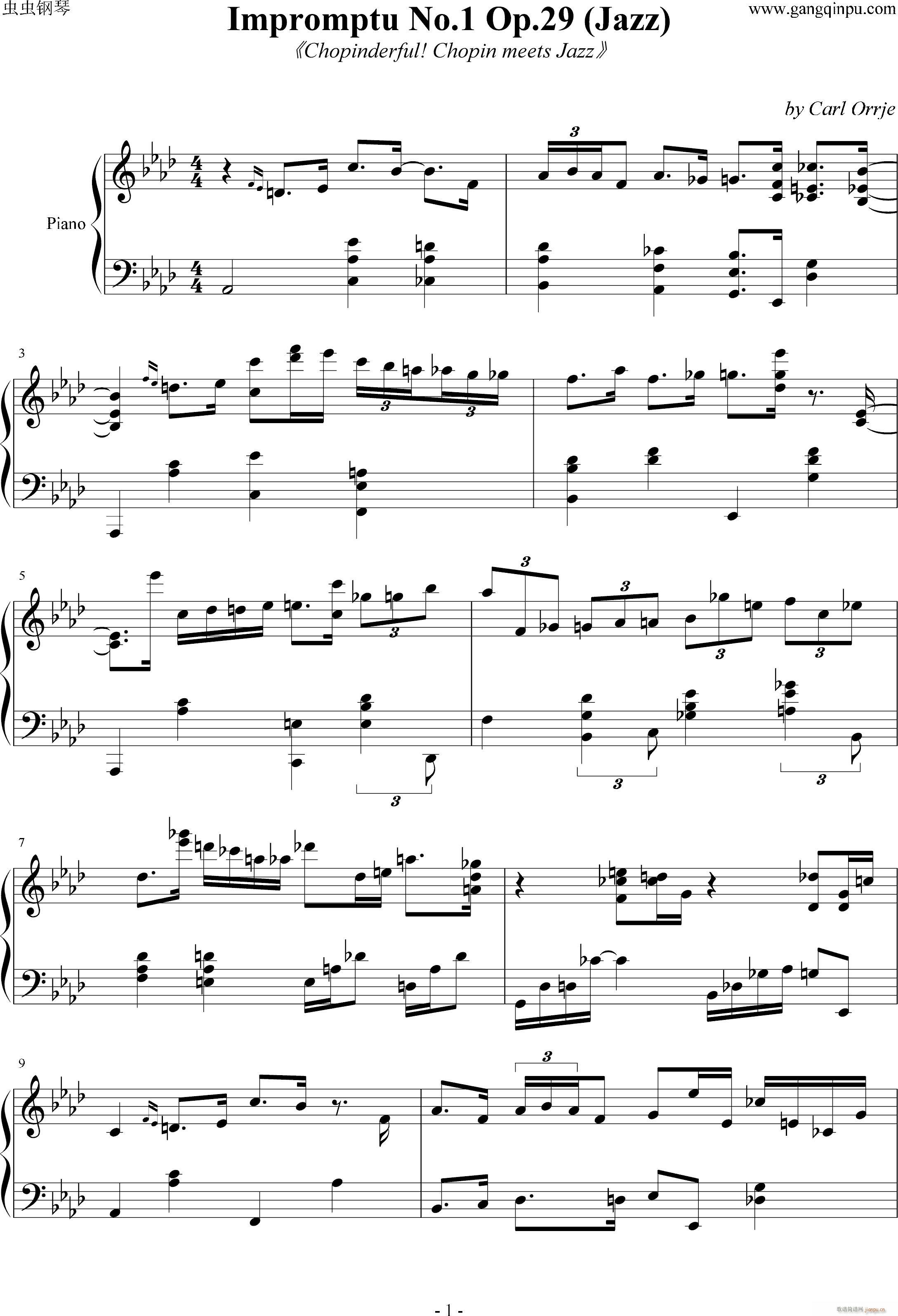 爵士肖邦第一即兴曲_Carl Orrje1