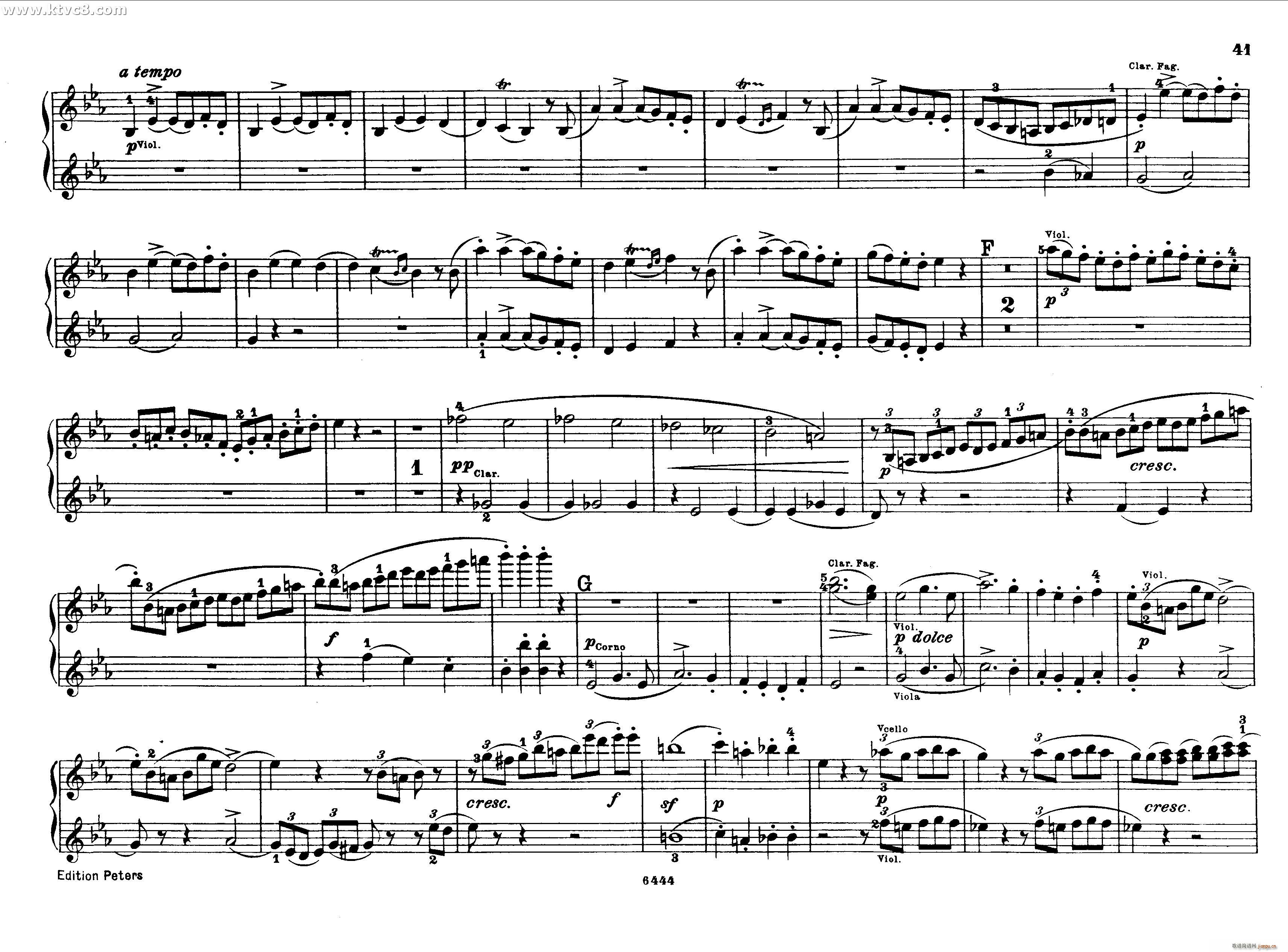 贝多芬大七重奏Op 20 钢琴四手联弹40