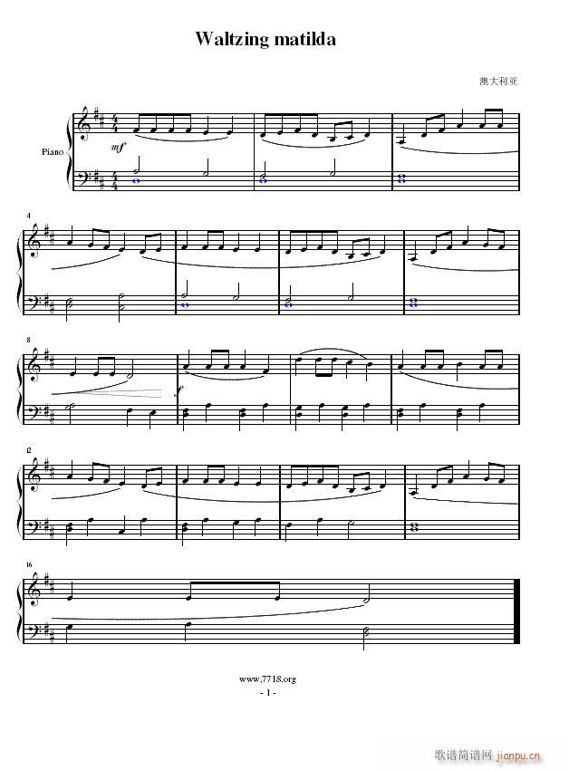 Waltzing matilda_佚名1