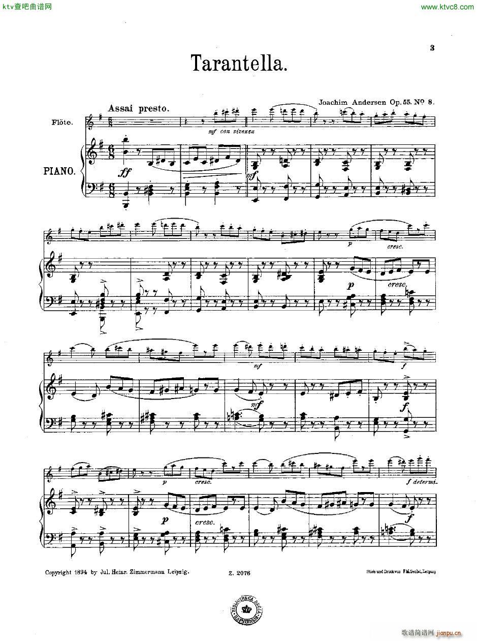 Andersen op 55 Acht Vortragsstücke fl pno51
