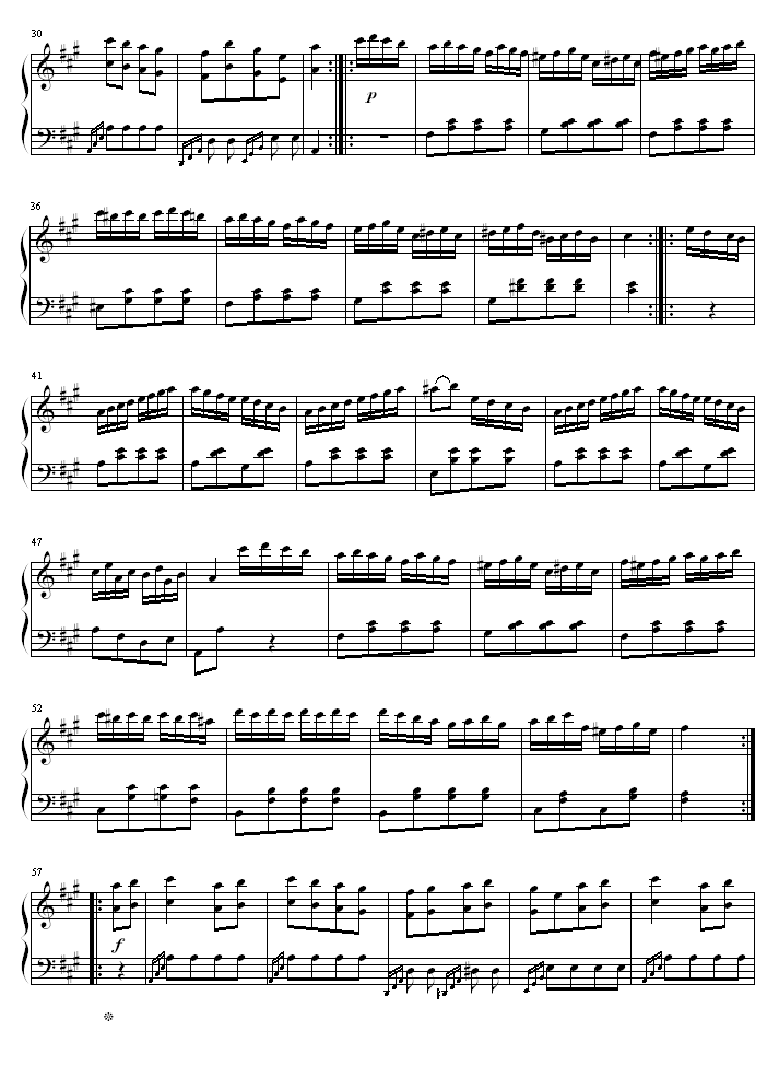 土耳其进行曲-（原版）-钢琴谱(钢琴曲)-莫扎特2