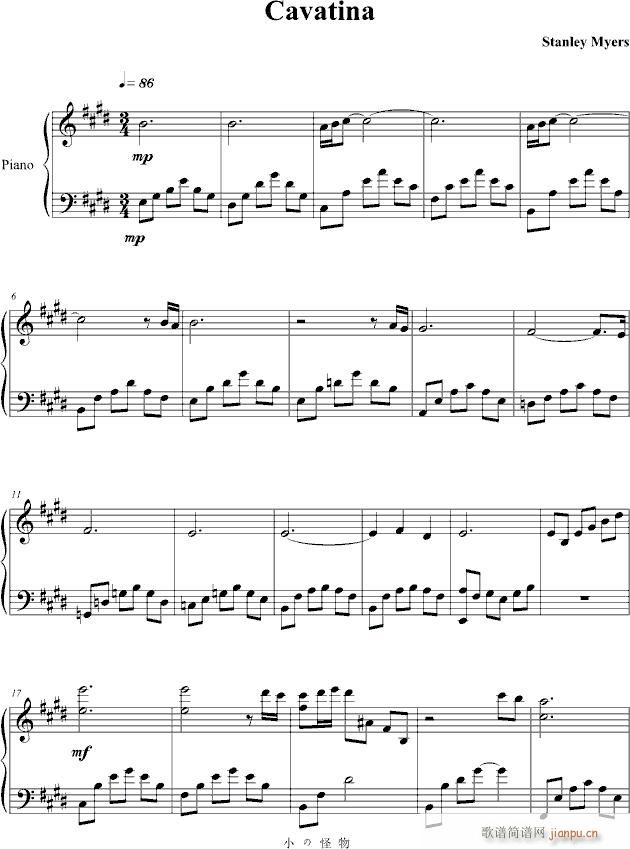 cavatina钢琴版_动漫影视1