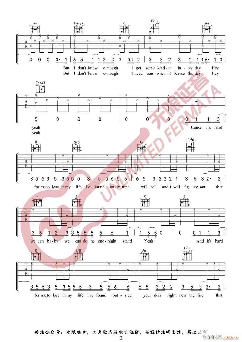 Free-Loop （ C调指法）_Daniel Powter2