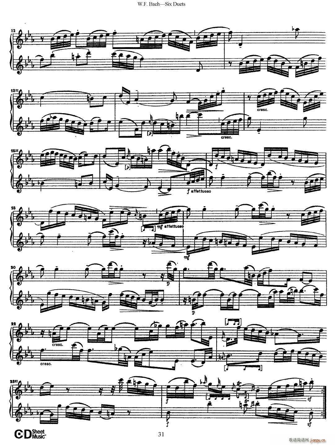 W F 巴赫―六首二重奏练习曲（5）2