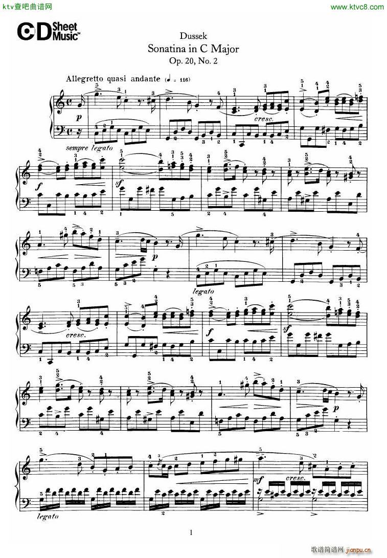 Dussek Sonatina in G Major6
