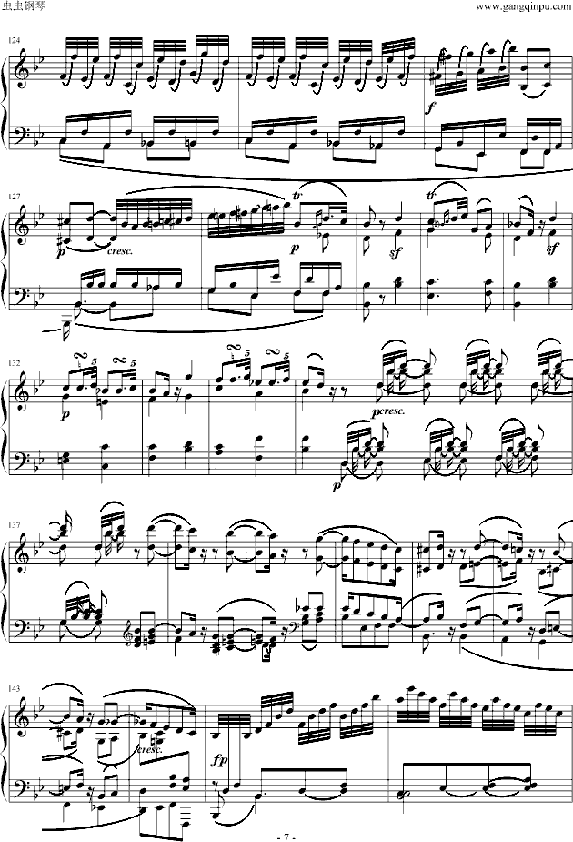 贝多芬降B大调奏鸣曲第四乐章-钢琴谱(钢琴曲)-贝多芬-beethoven7