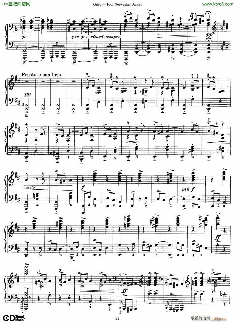 Grieg Four Norwegian Dances21