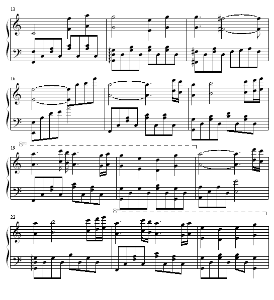 宁次之死-钢琴谱(钢琴曲)-火影忍者2