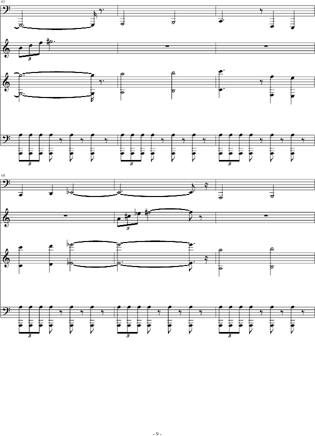 恐怖组曲之吸血鬼--德古拉-钢琴谱(钢琴曲)-ss669933009