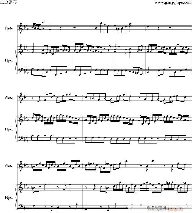 巴赫羽管键琴协奏曲BWV1031第一乐章_巴赫-P.E.Bach2