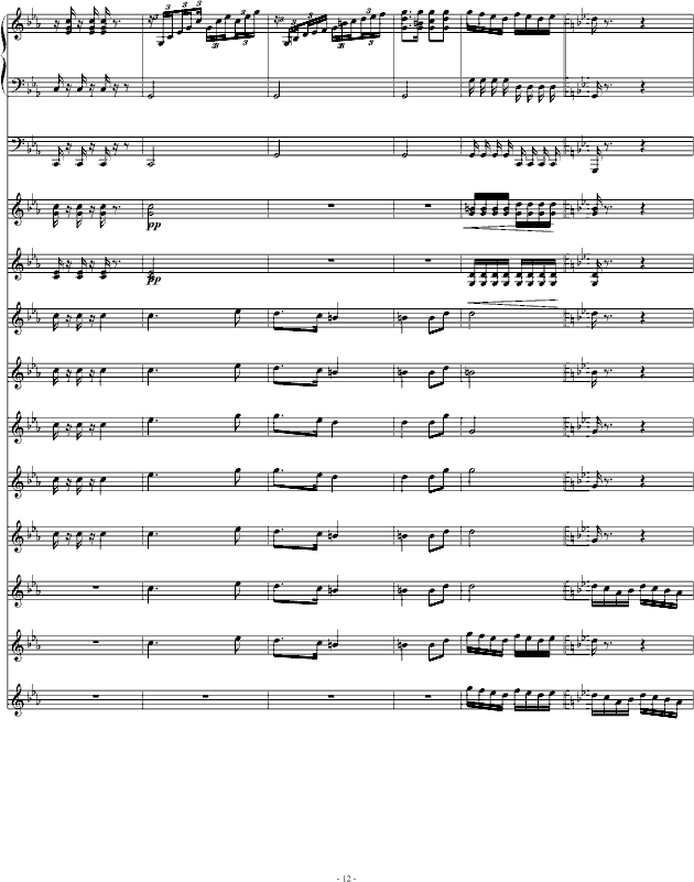 青春舞曲（学校常用的器乐合奏版）-钢琴谱(钢琴曲)-儿童歌曲12
