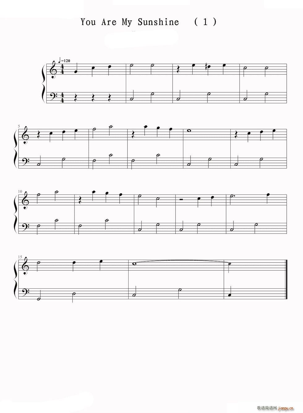 You Are My Sunshine超简单版_Jimmie Davis1