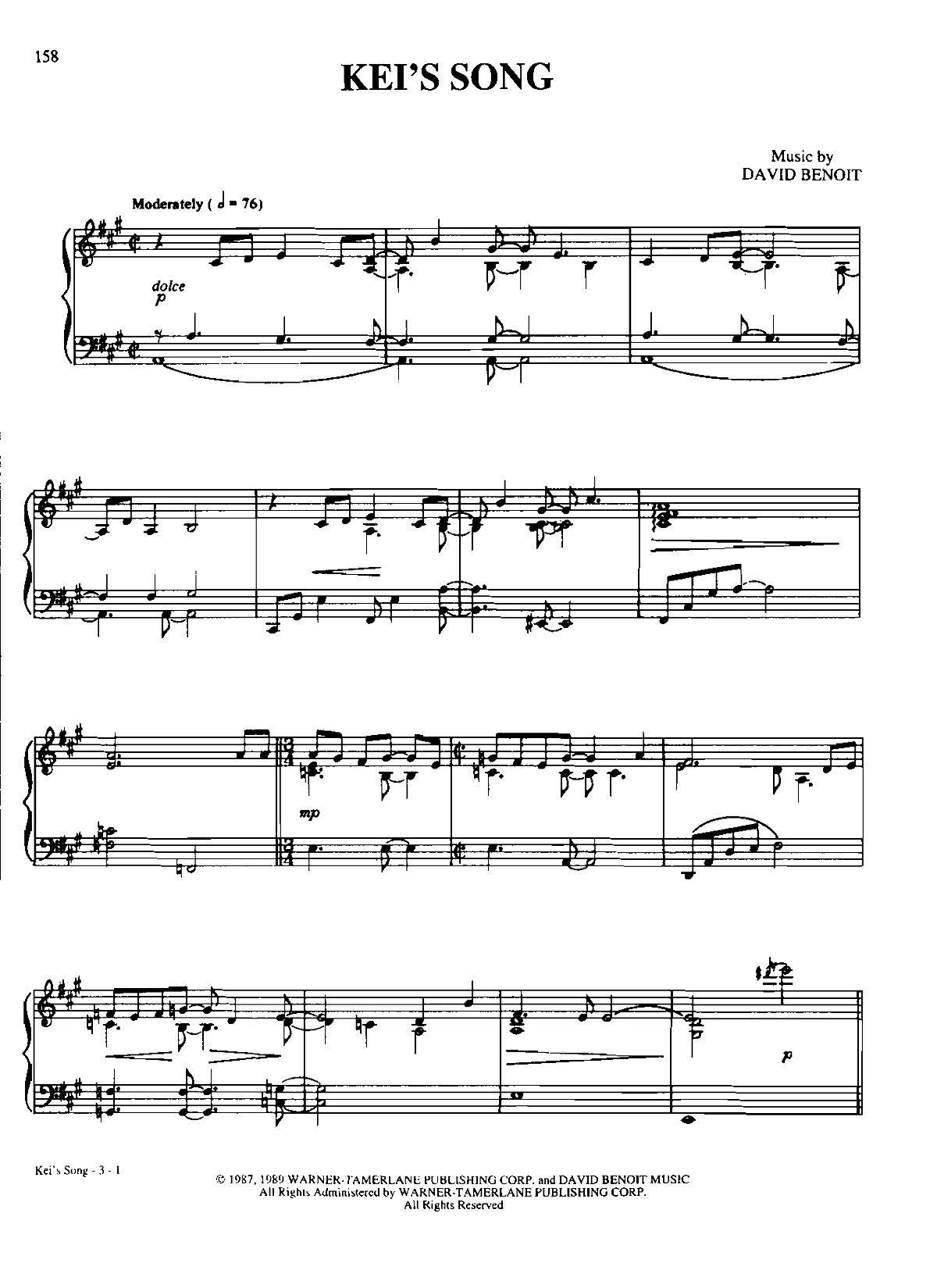 KEI S SONG(Dan Coates 流行情调 集)1