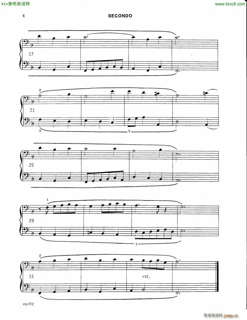 Bach JS BWV 368 In dulci jubilo arr 4h Perdew4