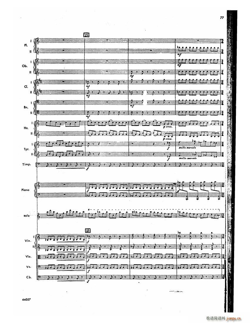 Barber op 14 Violin Concerto Score 二36