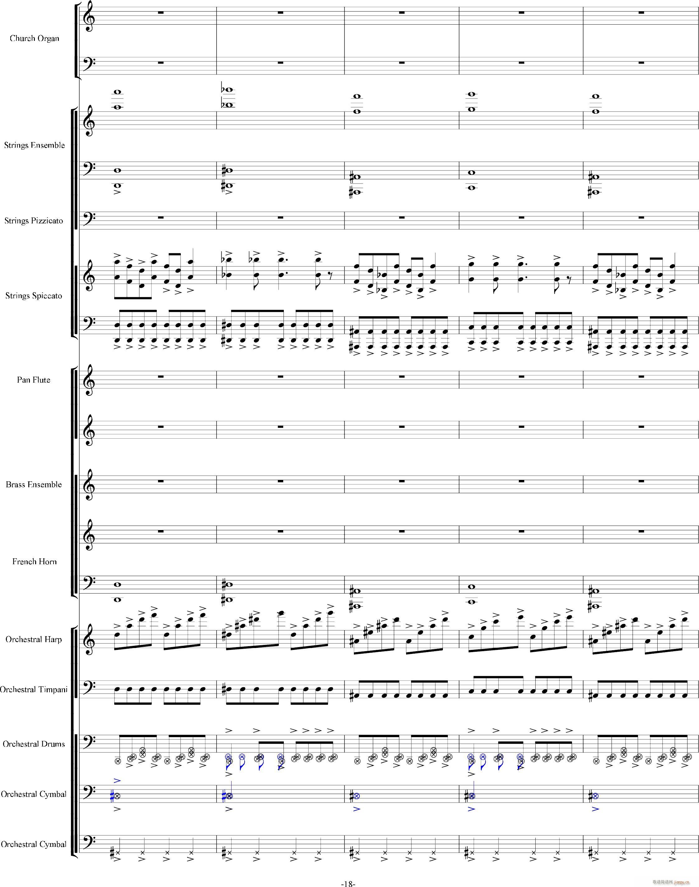 当管弦乐队遇上疯狂爵士鼓手-震撼总谱18