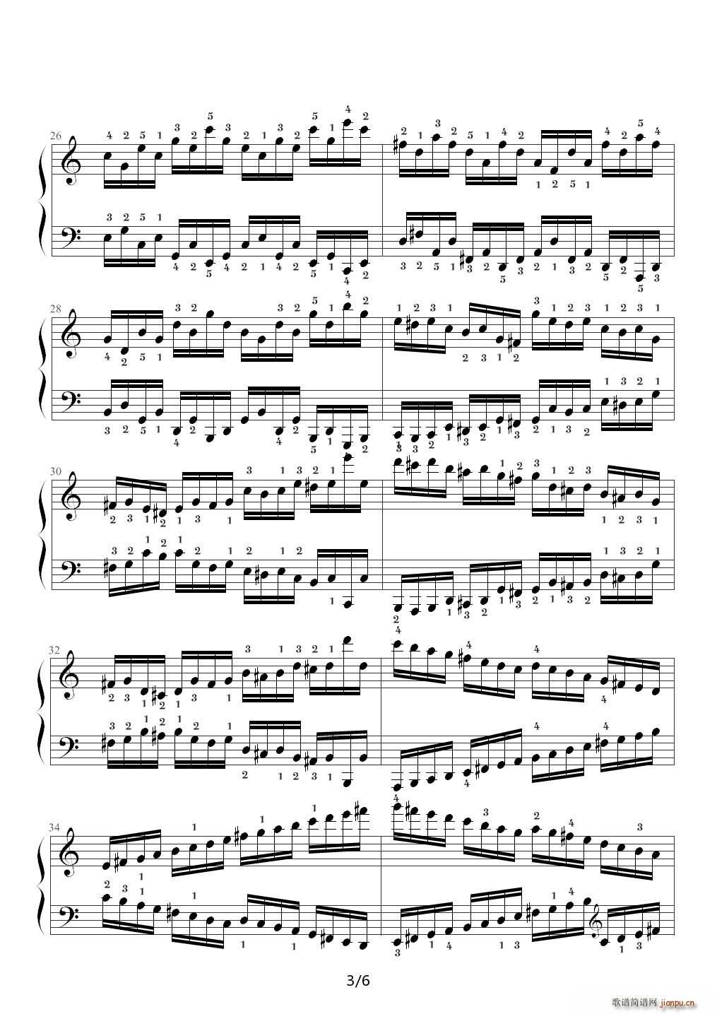 车尔尼299 No 36 C调3