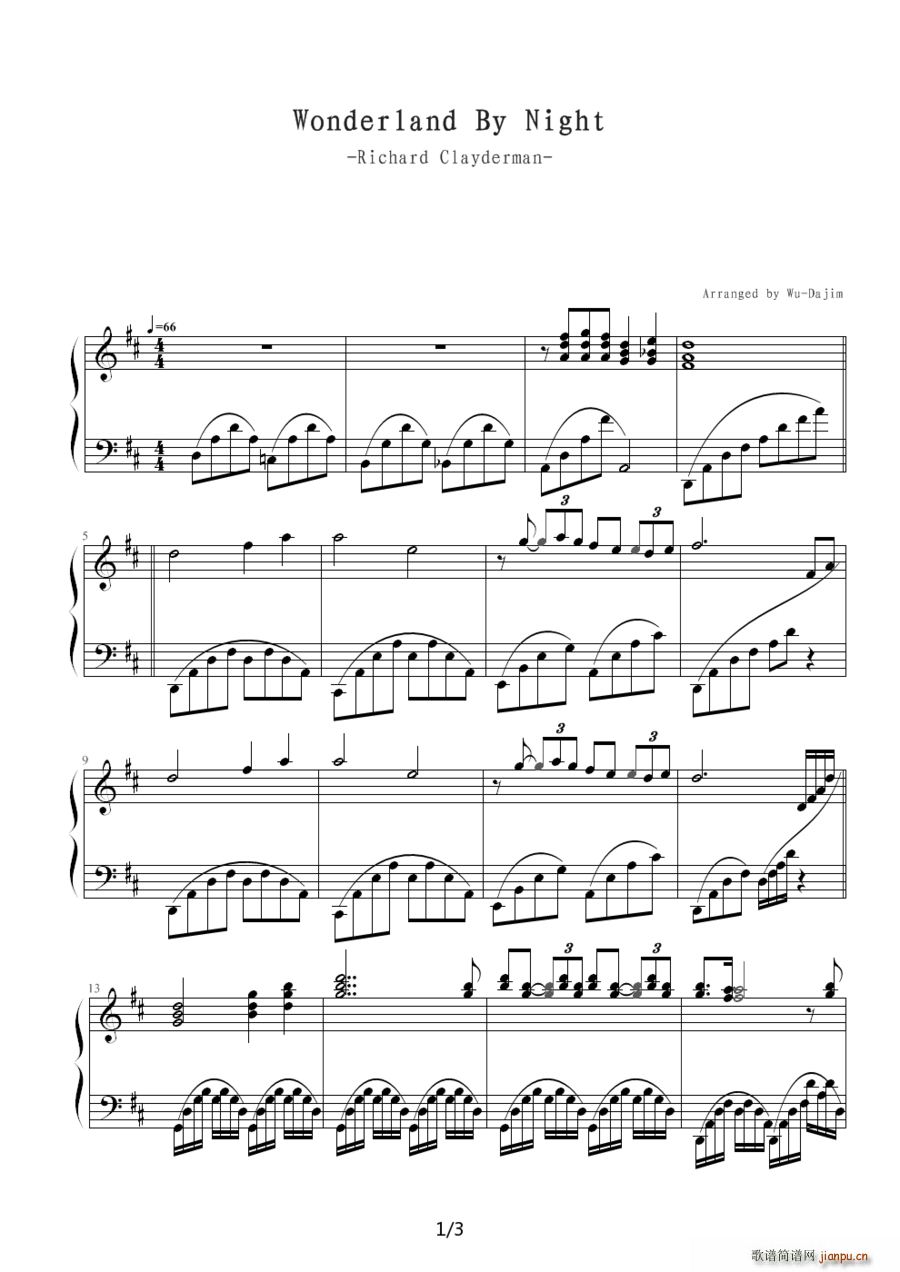 Wonderland By Night_理查德 克莱德曼1