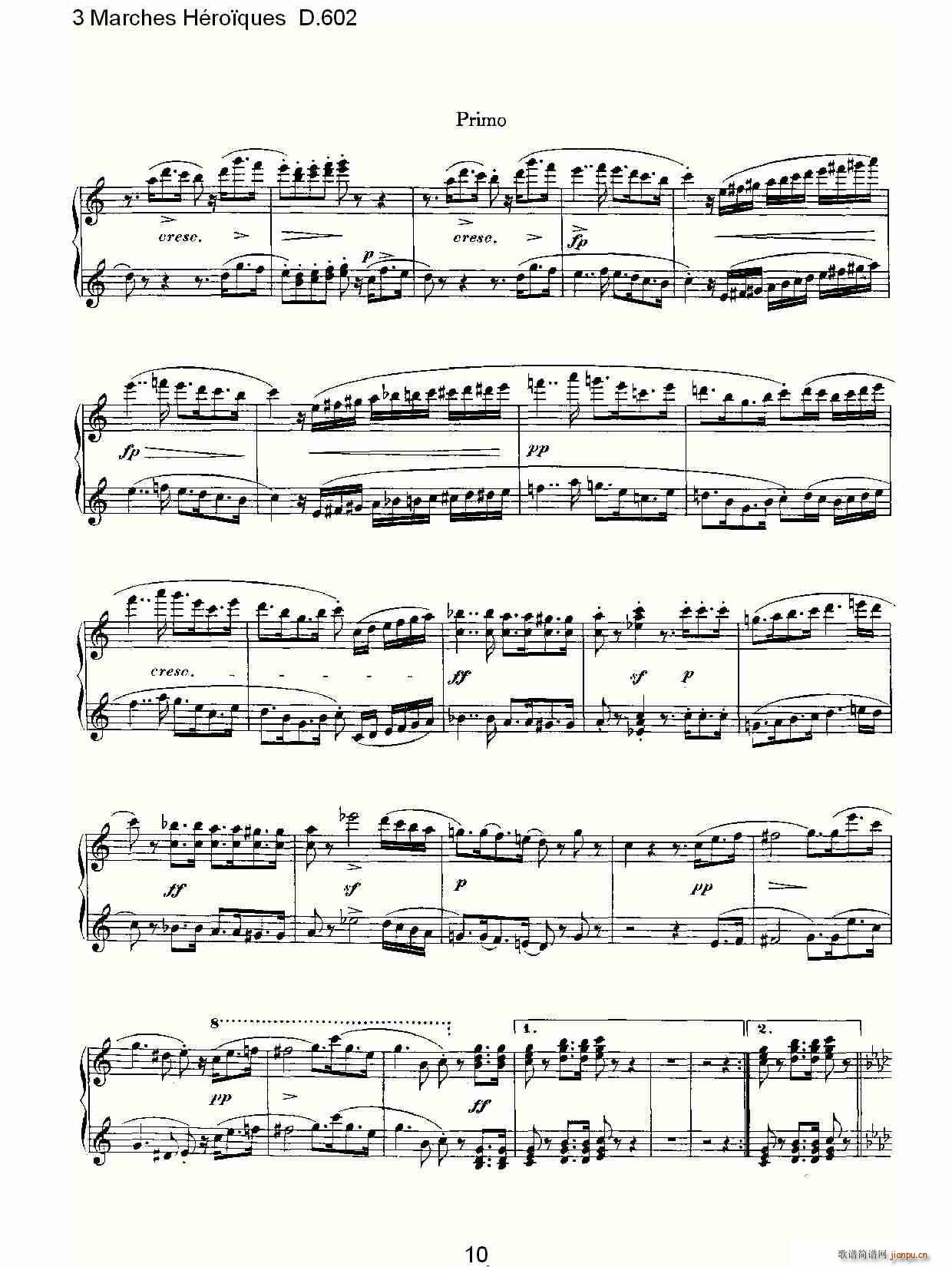 3 Marches Héro?ques D 602 3 进行曲Héro?ques D 602_弗朗兹 舒柏特10