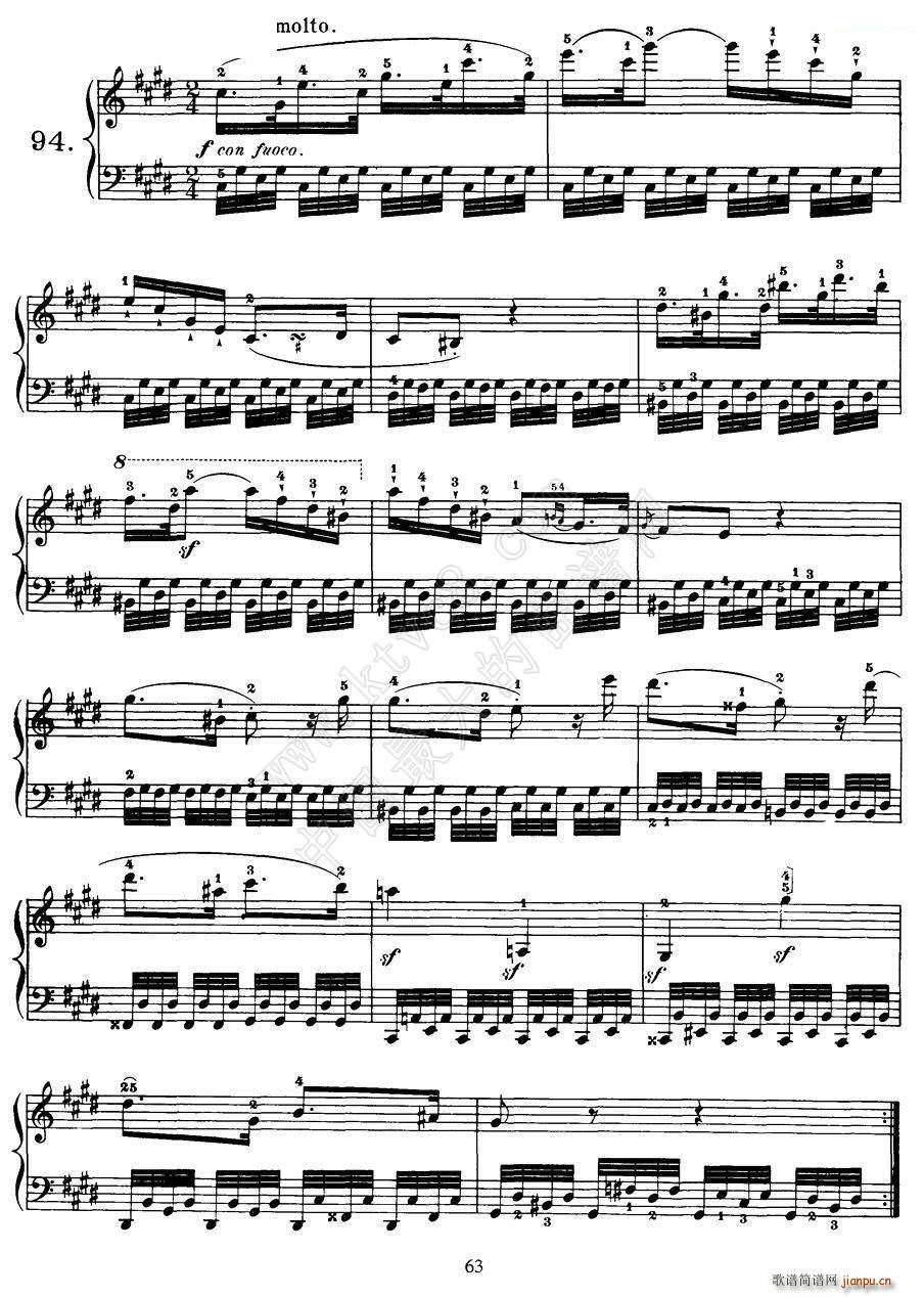 Czerny - 100 Progressive Studies Op 139（91―100）4