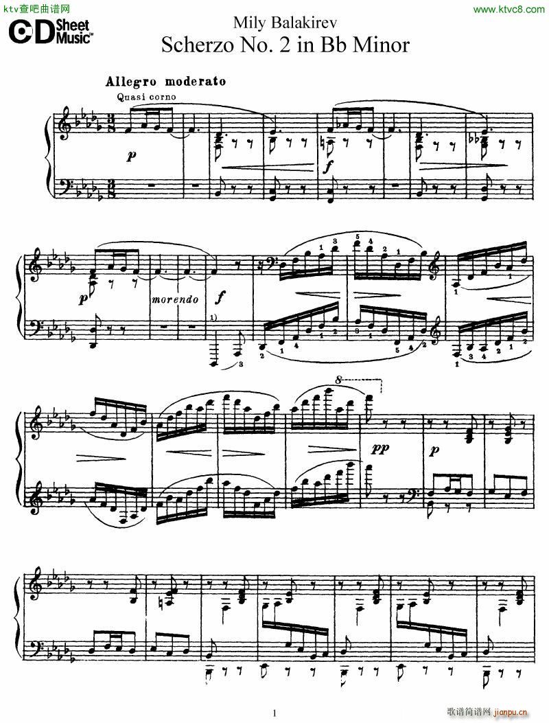 Balakirev Scherzo No 2 Bb Minor1