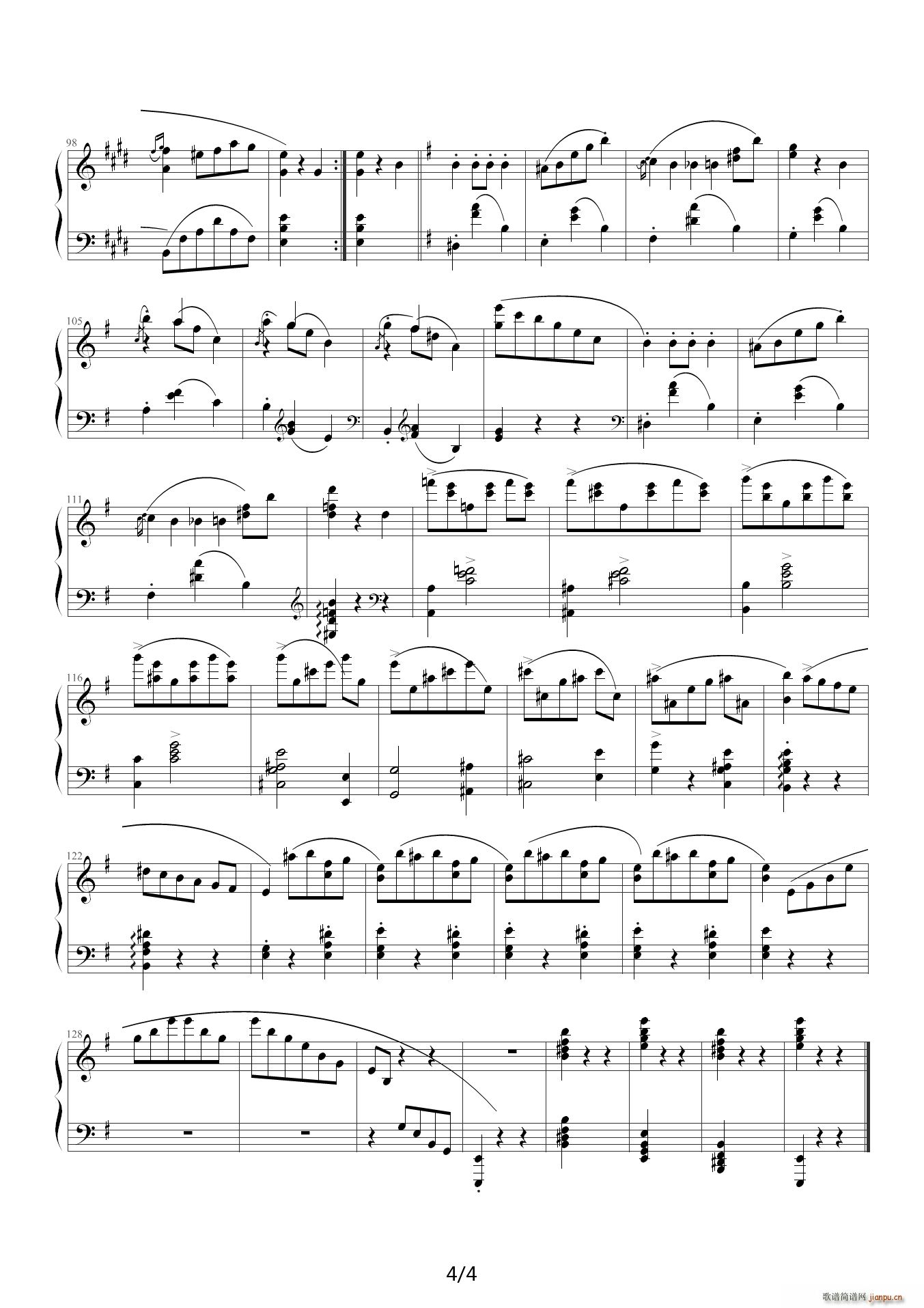 肖邦e小调圆舞曲 G调4