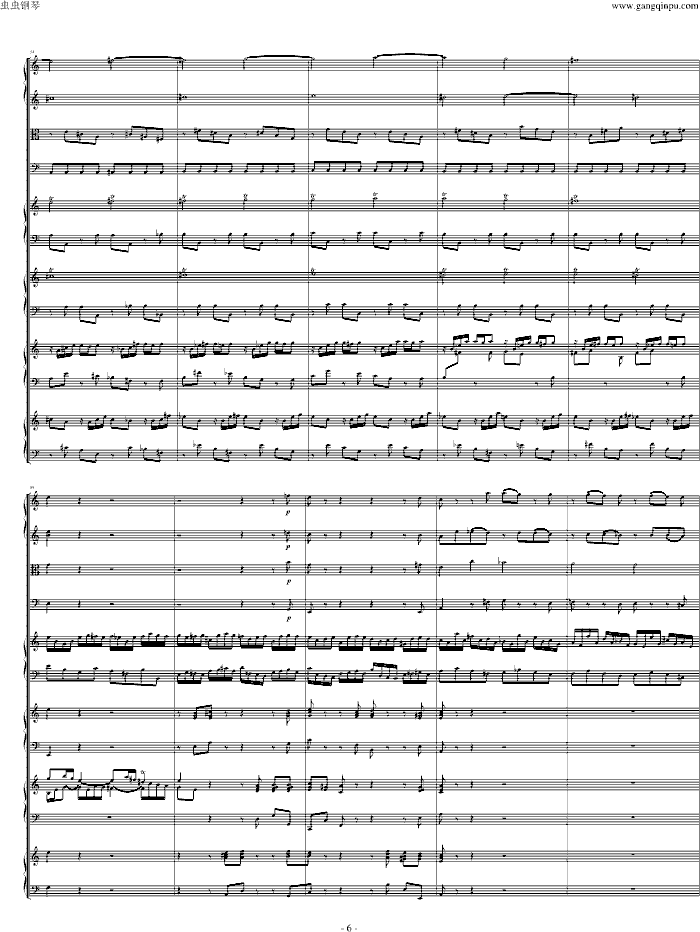 四羽管键琴协奏曲 BWV1065-钢琴谱(钢琴曲)-巴哈-Bach, Johann Sebastian6