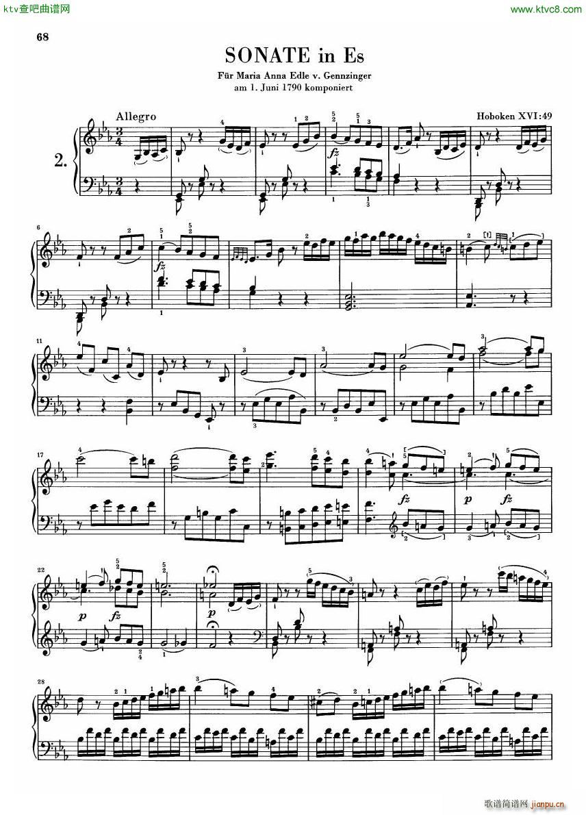 Haydn hob xvi 49sc Sonata591