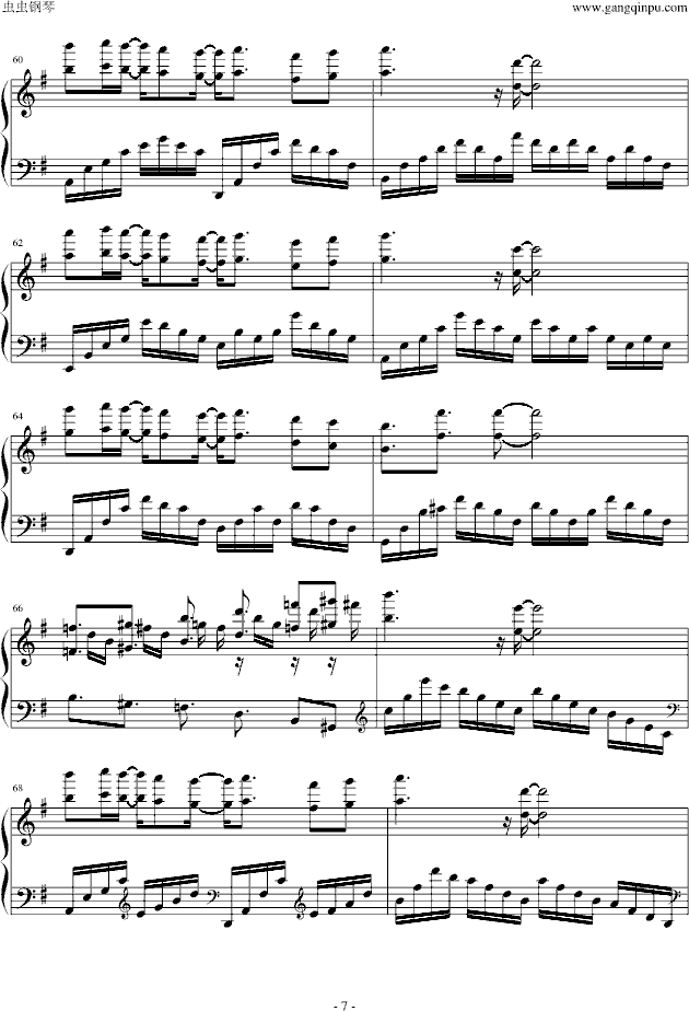 bebu silvette‘s piano （爱情公寓2）-钢琴谱(钢琴曲)-影视7