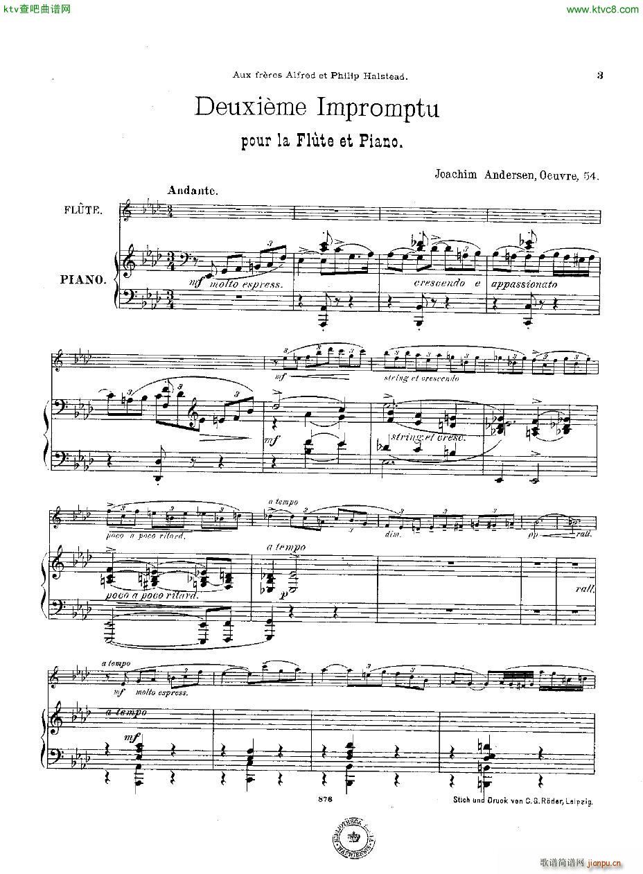 Andersen op 54 Deuxieme Impromptu fl pno2