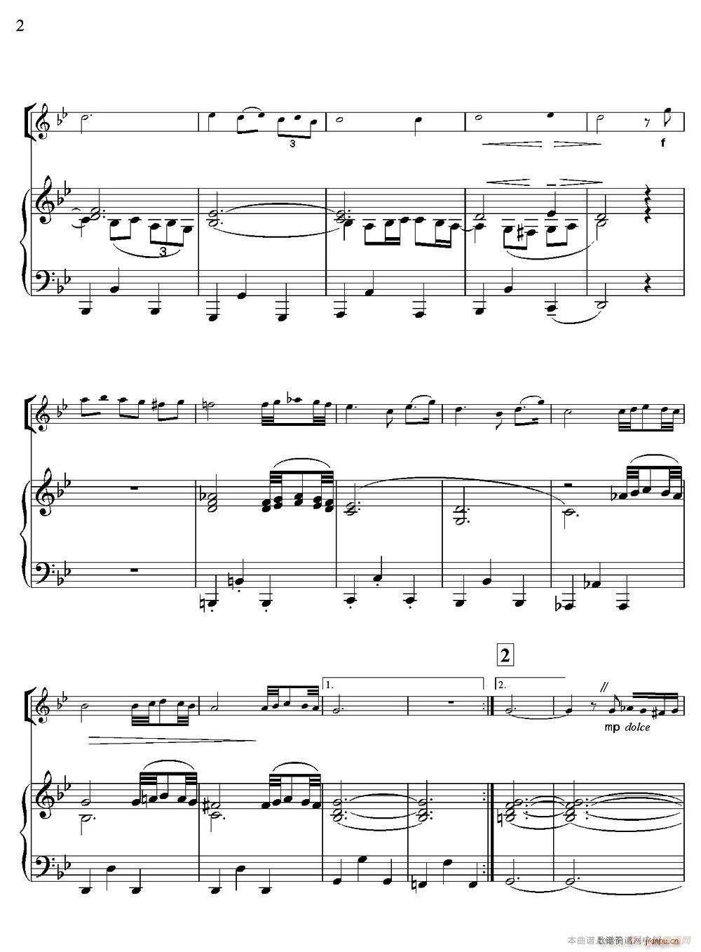 Adagio for Strings Organ（柔板）（ 钢琴伴奏）2