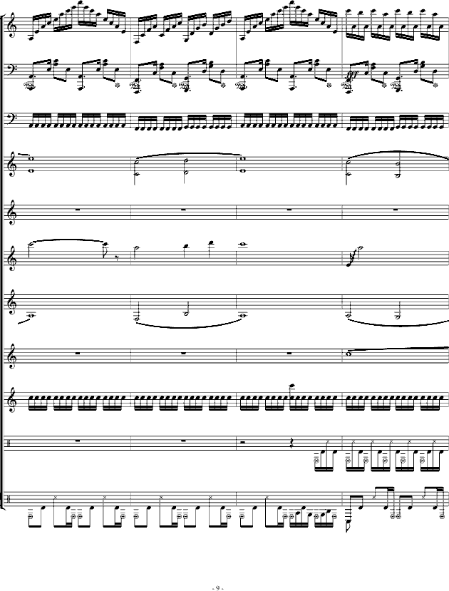 虚伪的做作-钢琴谱(钢琴曲)-Melody、舟9