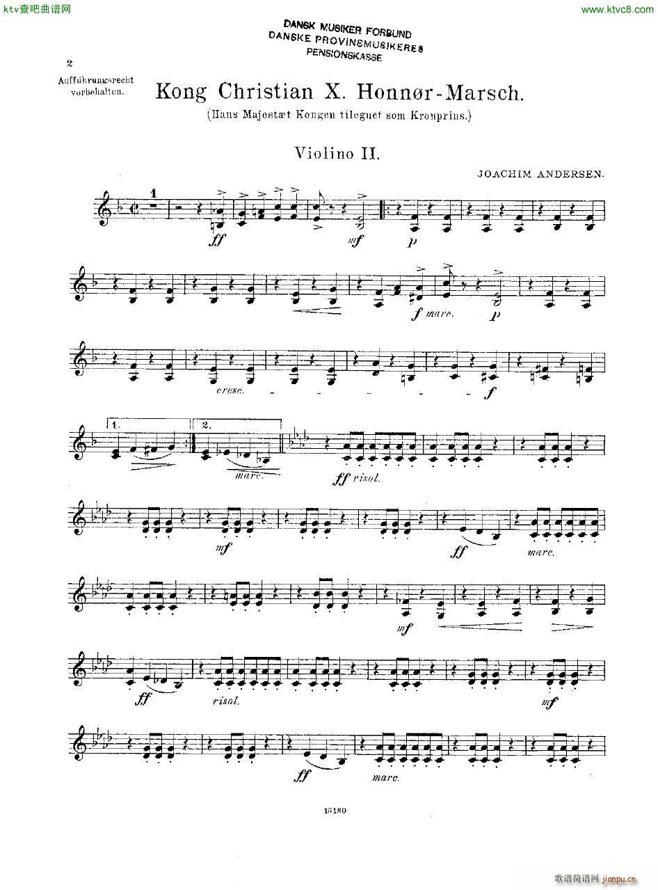 Andersen Kong Christian X Honn rmarsch orch4