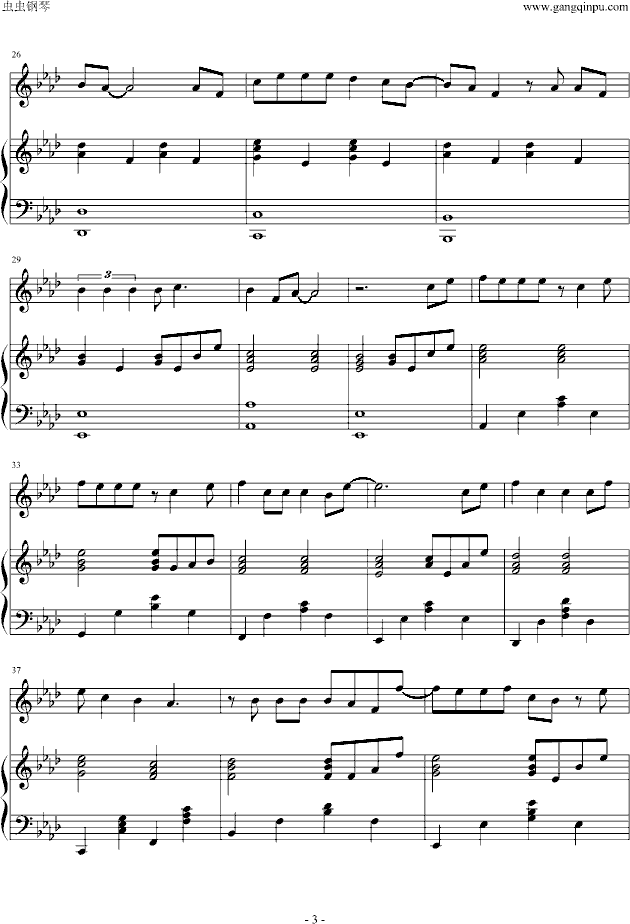 练习（弹唱版）-钢琴谱(钢琴曲)-刘德华3