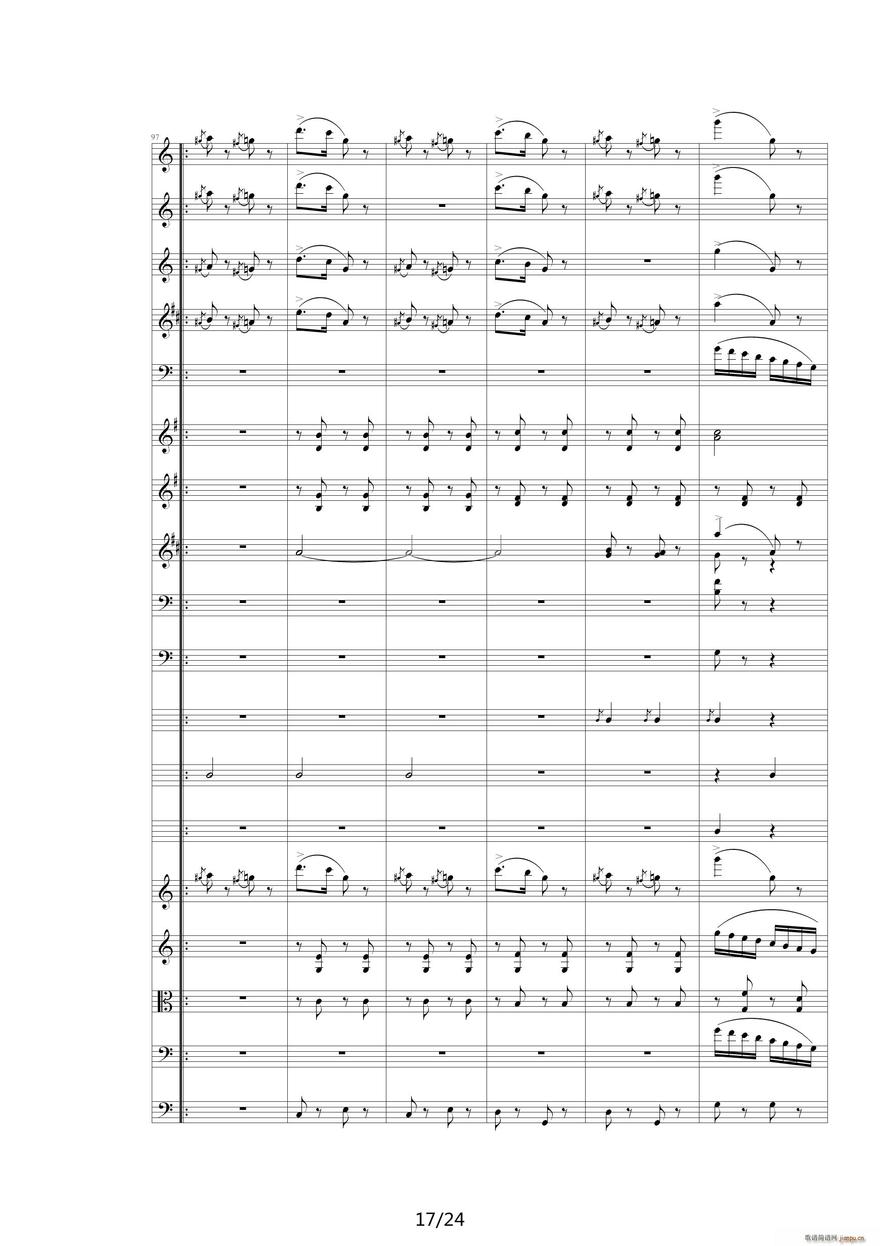 雷鸣电闪波尔卡(管弦乐总谱 分谱)(00雷鸣电闪波尔卡-Orchestra)17
