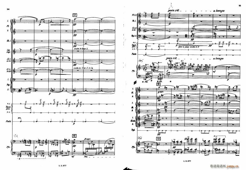 Bartok SZ 83 Piano Concerto No1 Full Score 二7