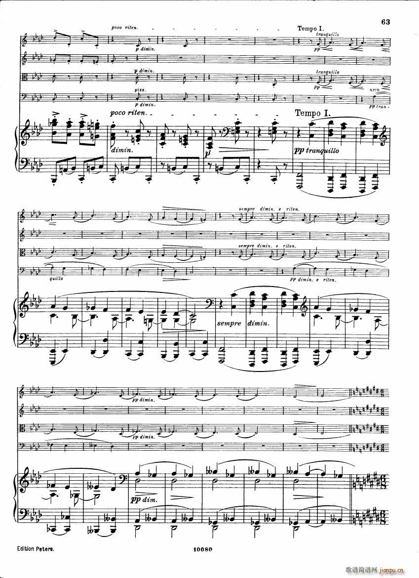 Brahms op 34 Piano Quintet f minor score 二21
