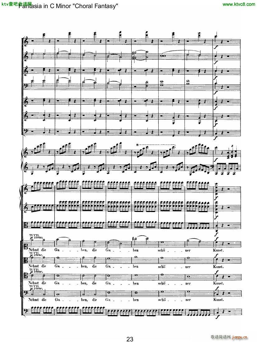 Beethoven op 80 Choral Fantasy 二8