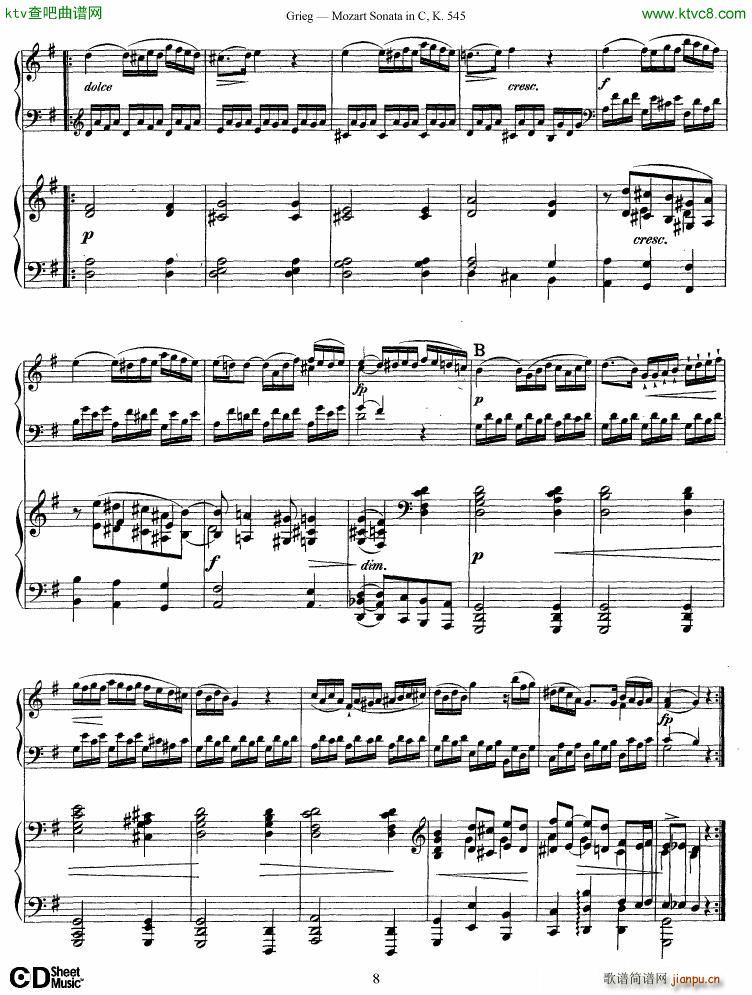 Grieg Mozart sonata KV545 2 pianos8