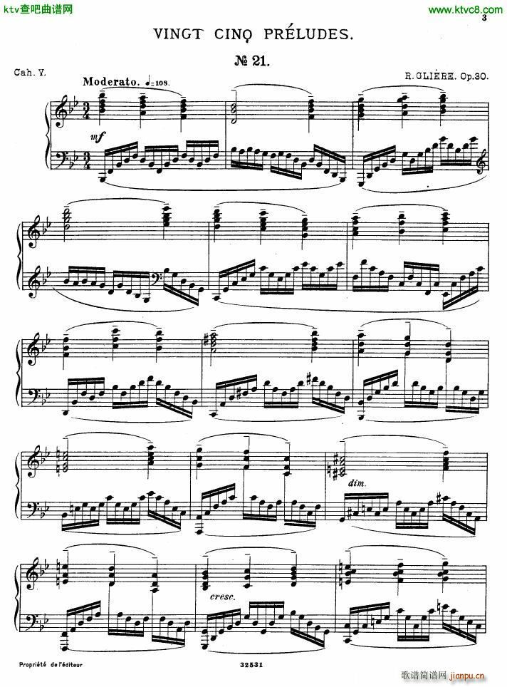 Gliere 25 Preludes op30 Book51