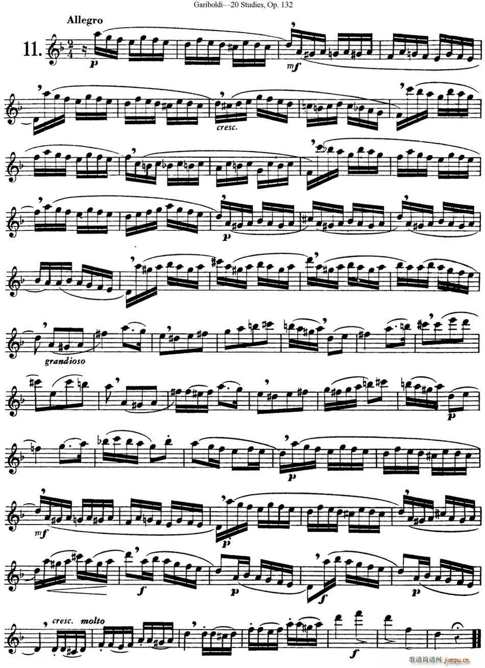 二十首练习曲作品132号之111