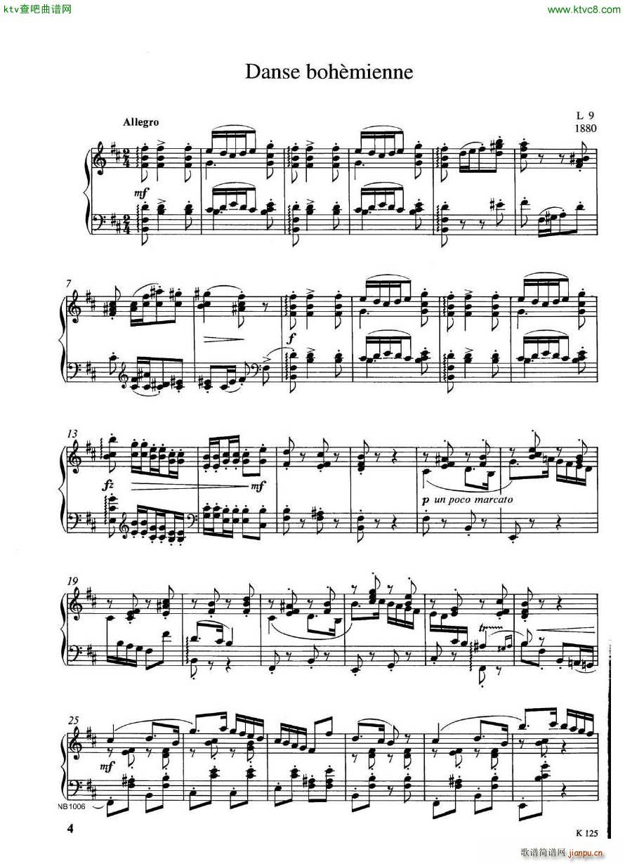 Debussy Danse Bohèmienne pfr1